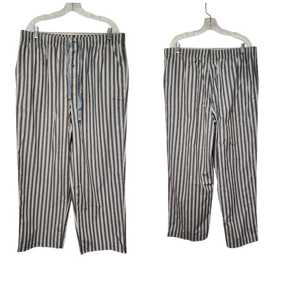 CREMIEUX LOUNGWEAR PLAID GRAY/BLUE ELASTIC DRAWSTRING PAJAMA PANTS SIZE XL - Picture 1 of 6